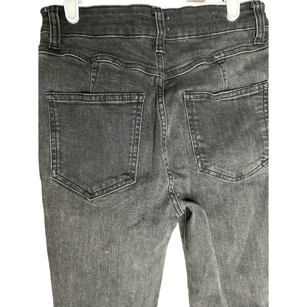 Pilcro&The Letterpress Anthropologie High Rise Skinny Buttonfly Black Jeans| 27